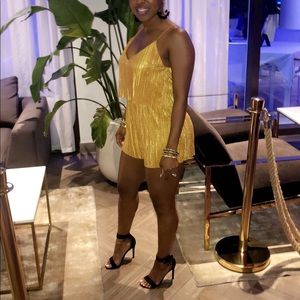 Forever21 Gold Romper